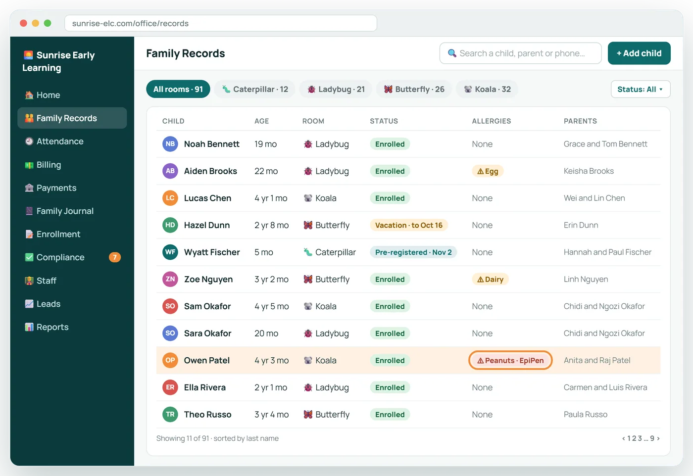 Every child, one searchable list